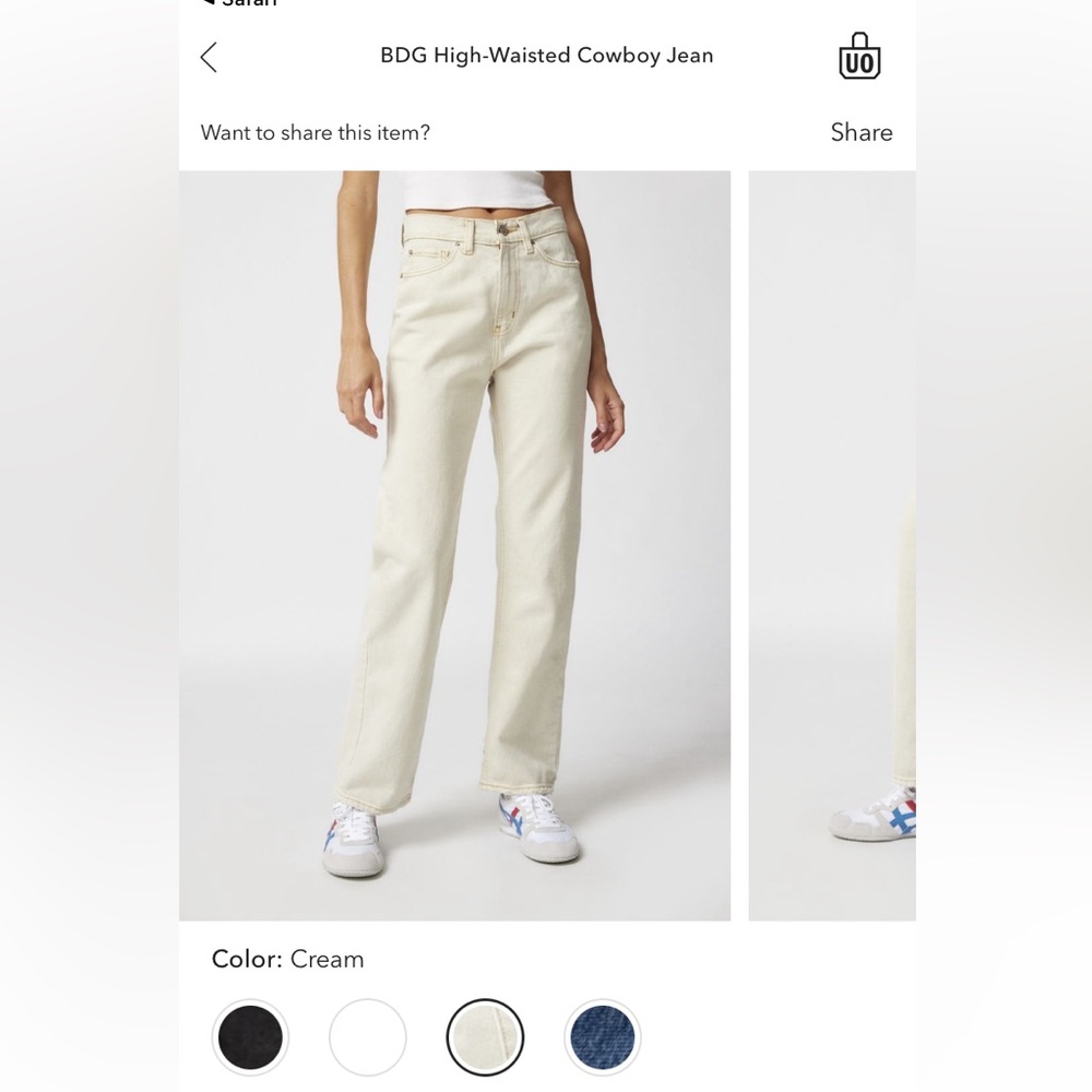 BDG White High Waisted Jeans